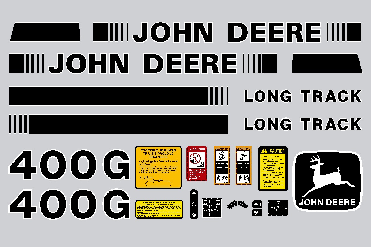 Deere Track Dozers 400G Decal Packages