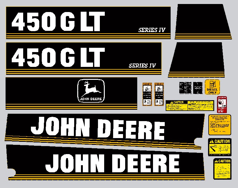 Deere Track Dozers 450G IV Decal Packages