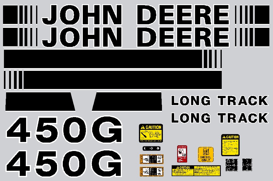 Deere Track Dozers 450G Decal Packages