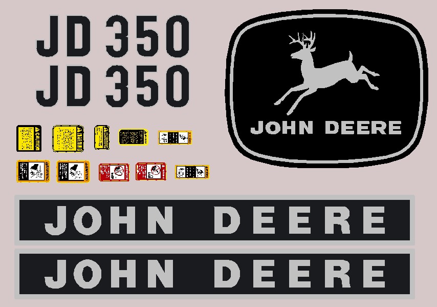 Deere Track Dozers 350 Decal Packages