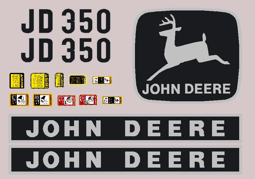 Deere Track Dozers 350 Decal Packages