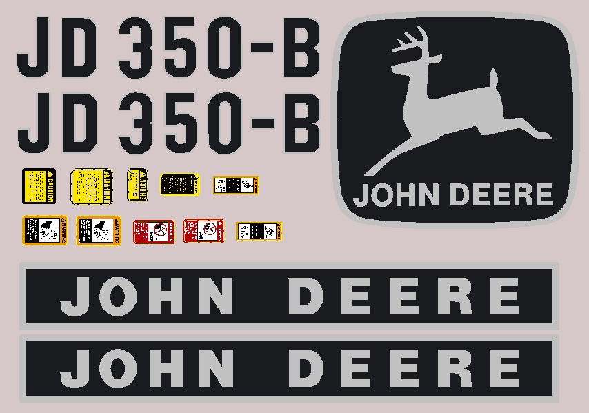 Deere Track Dozers 350B Decal Packages