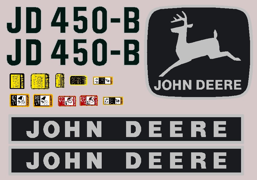Deere Track Dozers 450B Decal Packages