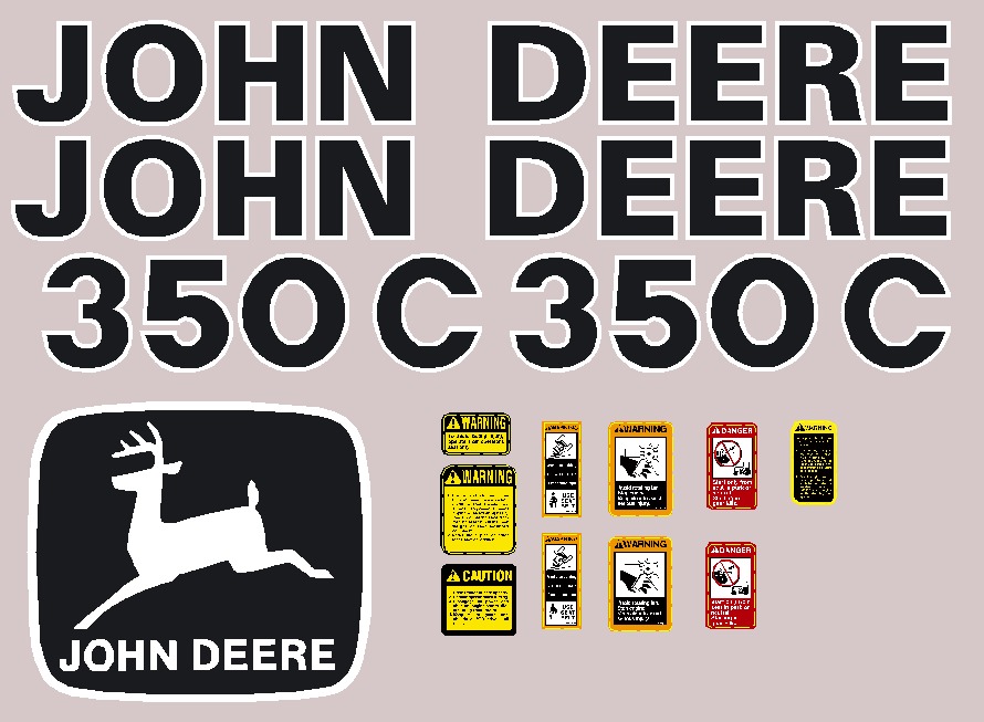 Deere Track Dozers 350C Decal Packages