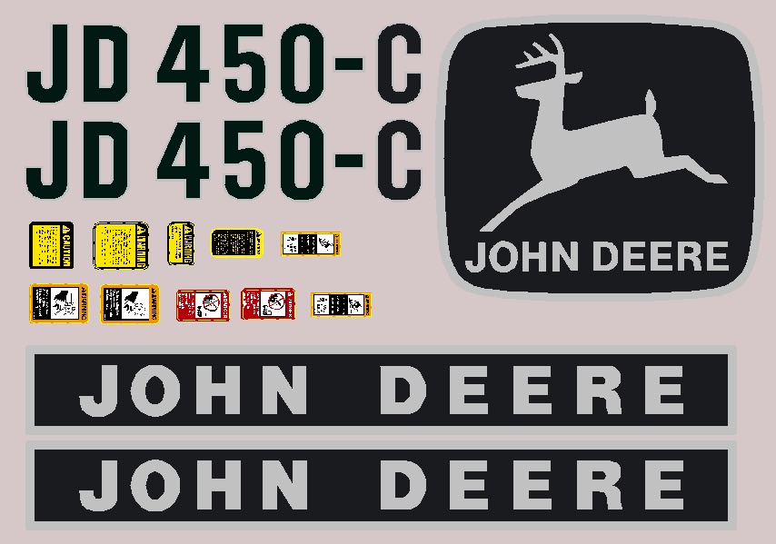 Deere Track Dozers 450C Decal Packages