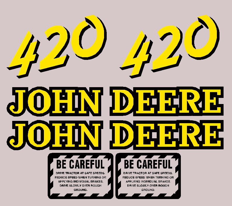 Deere Track Dozers 420 Decal Packages