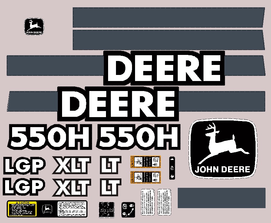 Deere Track Dozers 550H Decal Packages