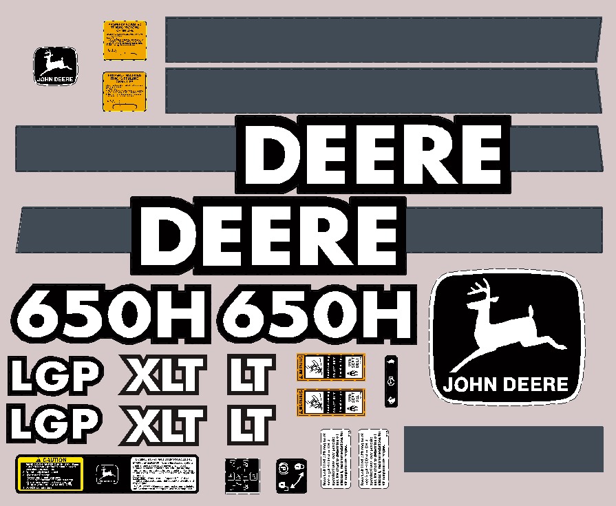 Deere Track Dozers 650H Decal Packages
