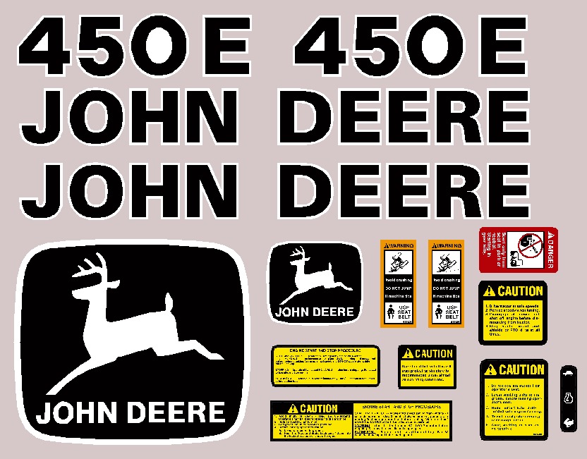 Deere Track Dozers 450E Decal Packages