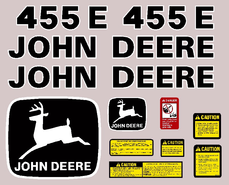 Deere Track Loaders 455E Decal Packages