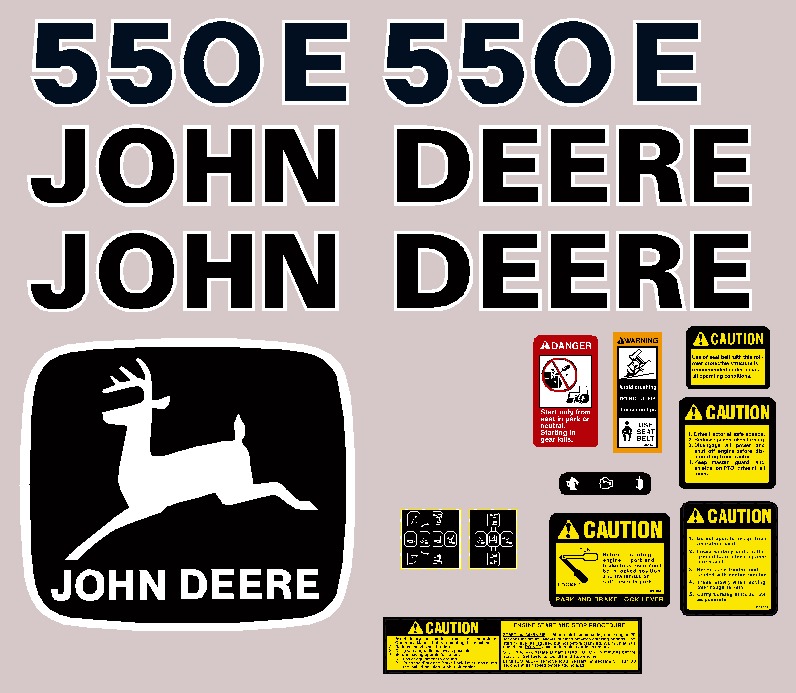 Deere Track Dozers 550E Decal Packages