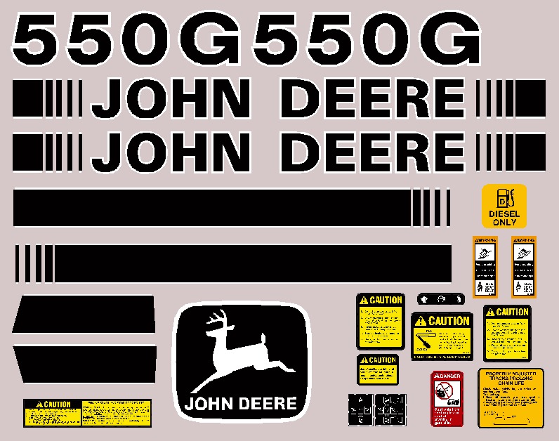 Two Nice John Deere Logo Decals 3/4 x 6inch  16 