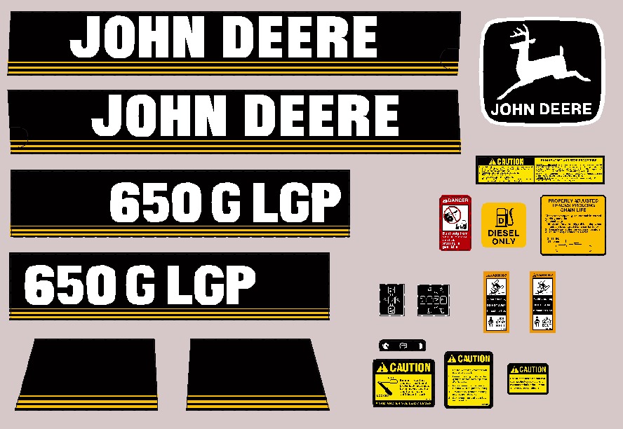 Deere Track Dozers 650G Decal Packages
