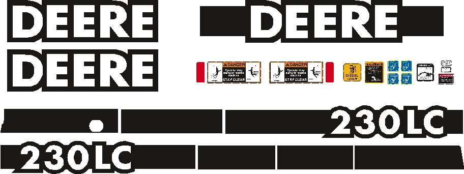 Deere Excavators 230LC Decal Packages