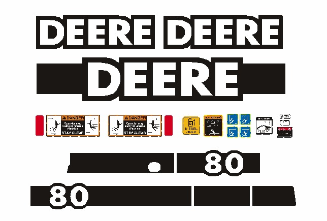 Deere Excavators 80 Decal Packages