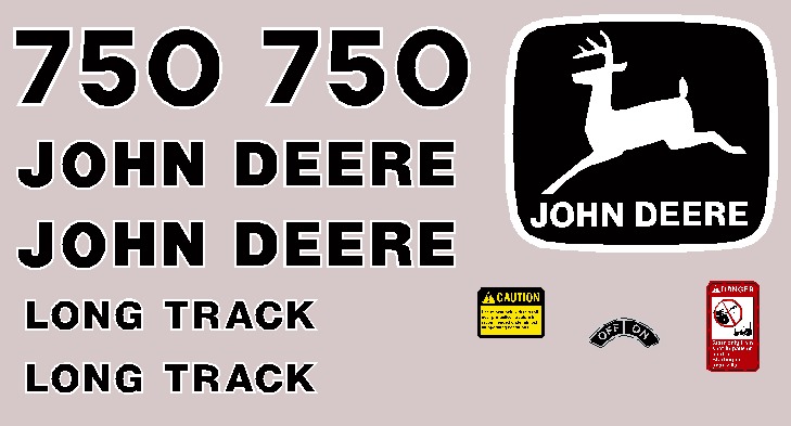 Deere Track Dozers 750 Decal Packages