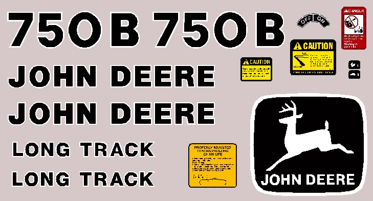 Deere Track Dozers 750B Decal Packages