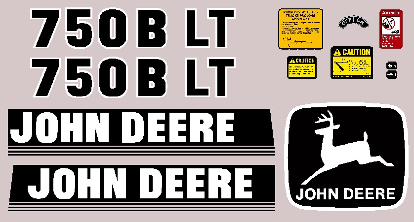 Deere Track Dozers 750B Decal Packages