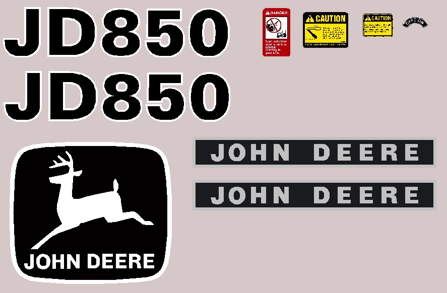 Deere Track Dozers 850 Decal Packages