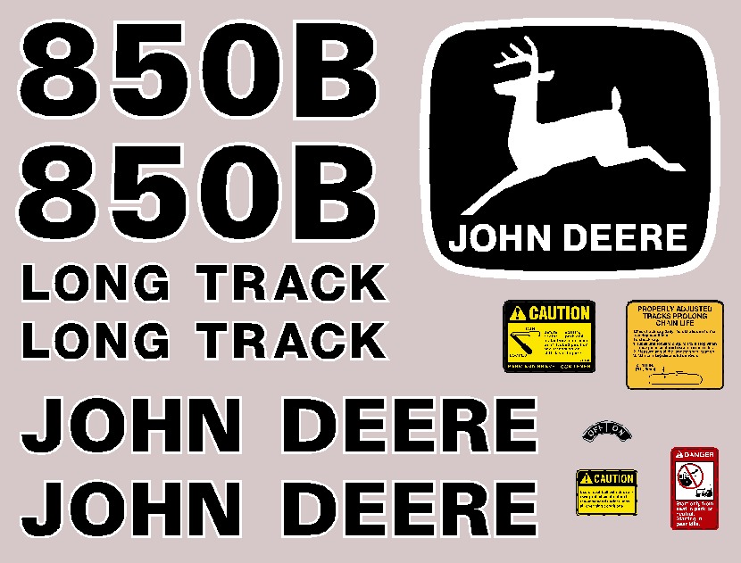 Deere Track Dozers 850B Decal Packages