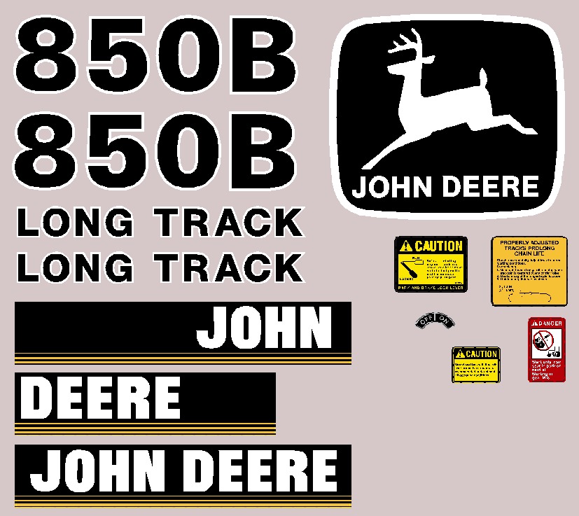 Deere Track Dozers 850B Decal Packages