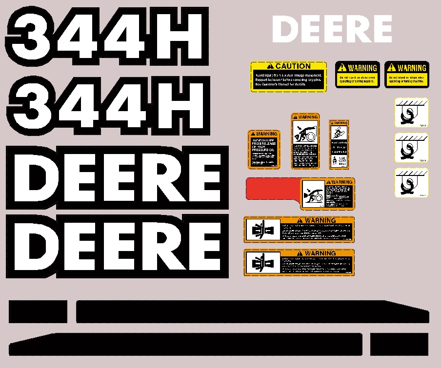 Deere Wheel Loaders 344H Decal Packages