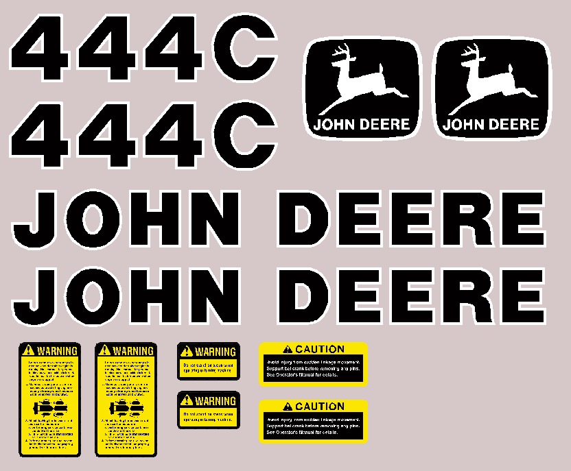 Deere Wheel Loaders 444C Decal Packages