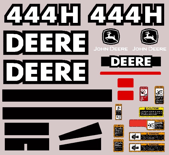 Deere Wheel Loaders 444H Decal Packages