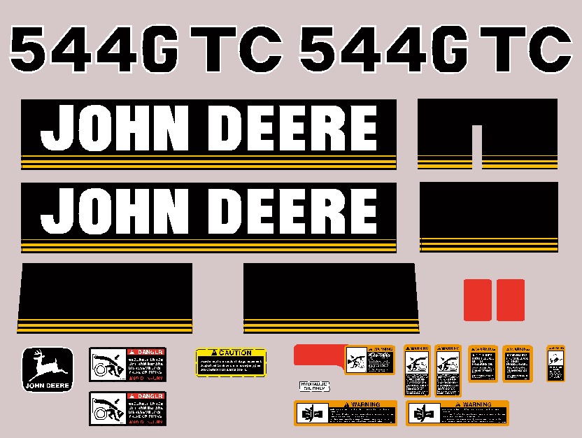 Deere Wheel Loaders 544G TC Decal Packages