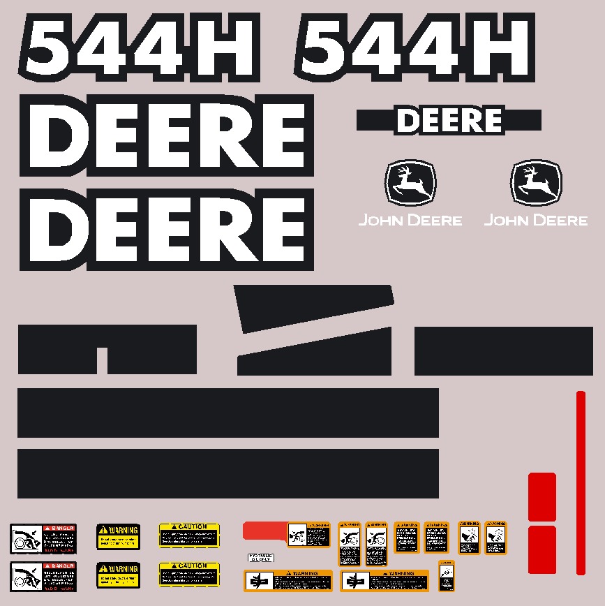 Deere Wheel Loaders 544H Decal Packages