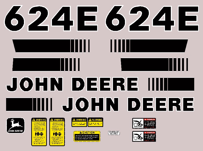 Deere Wheel Loaders 624E Decal Packages