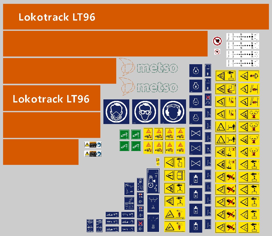 Metso Crusher Lokotrack LT96 Decal Packages