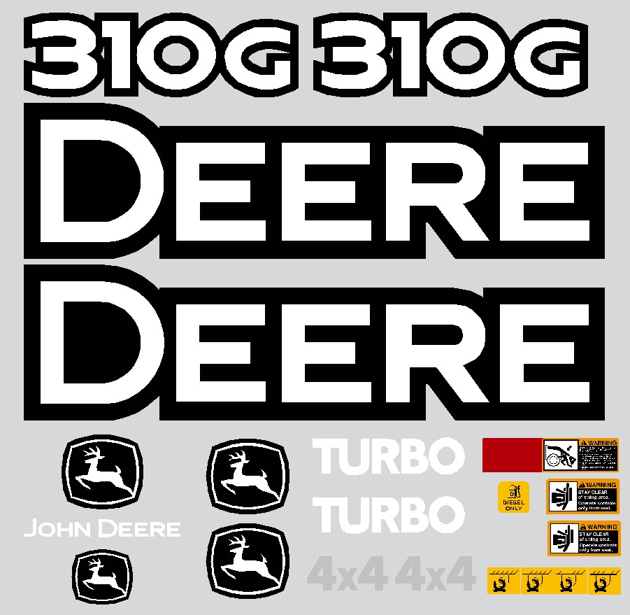 Deere Backhoe Loaders 310G Decal Packages