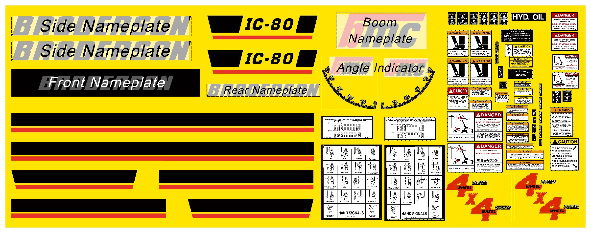 Broderson Crane IC80 Decal Packages