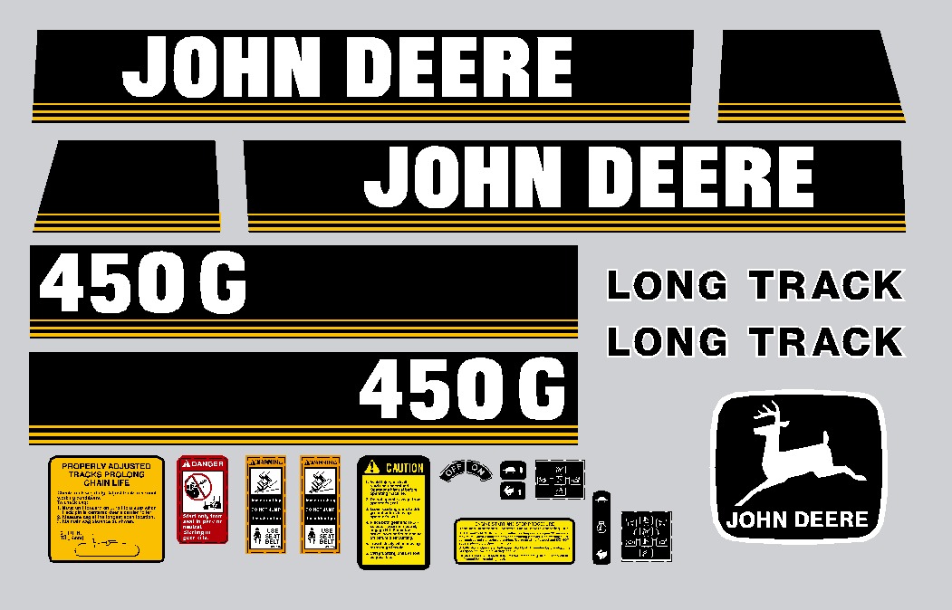 Deere Track Dozers 450G Decal Packages