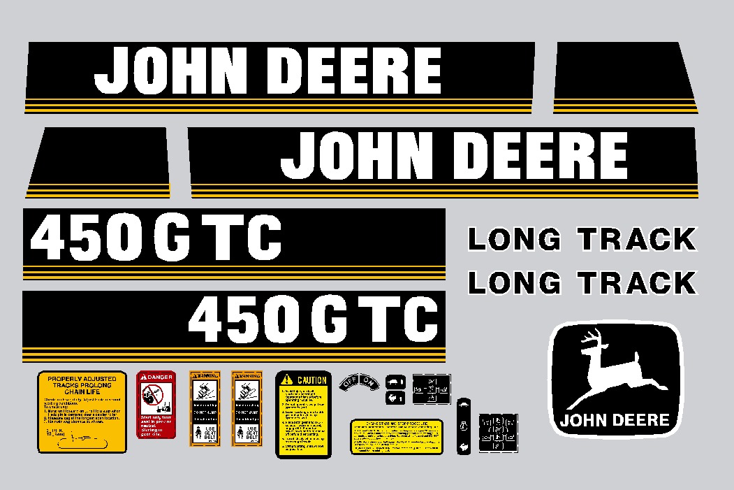 Deere Track Dozers 450G Decal Packages