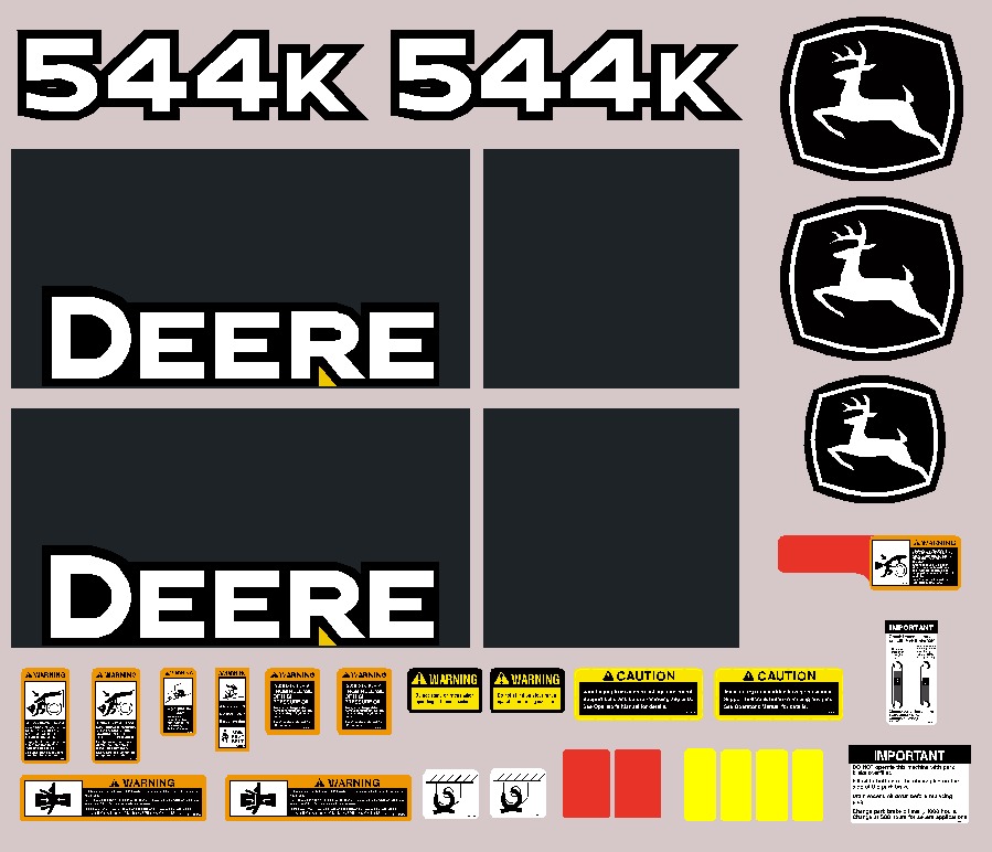 Deere Wheel Loaders 544K Decal Packages