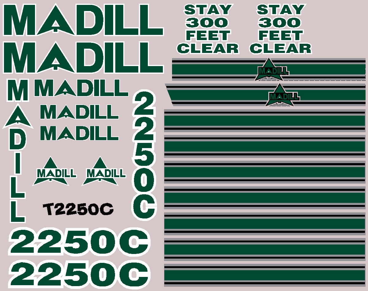 Madill Forestry 2250C Decal Packages