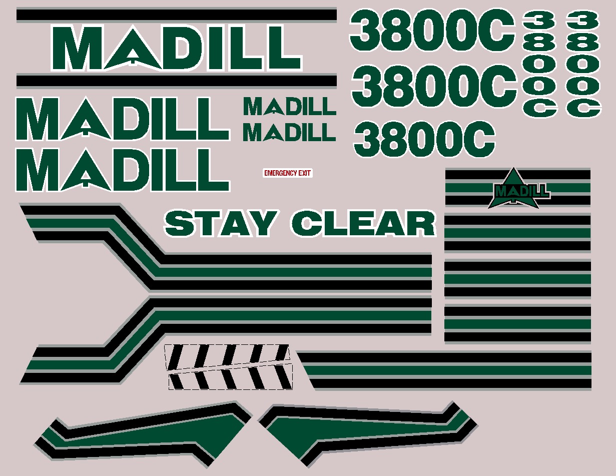 Madill Forestry 3800C Decal Packages
