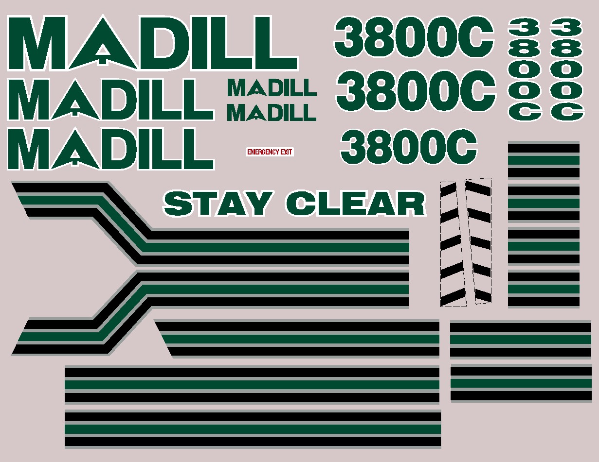 Madill Forestry 3800C Decal Packages