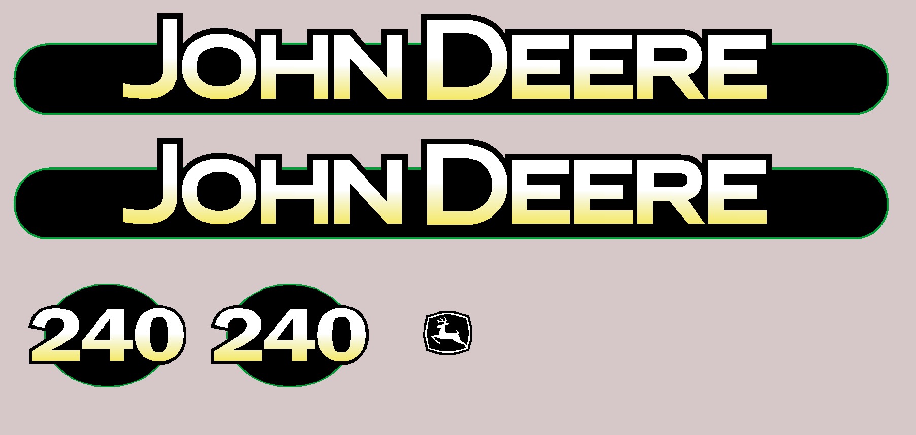 Deere Skid Steer Loaders 240 Decal Packages