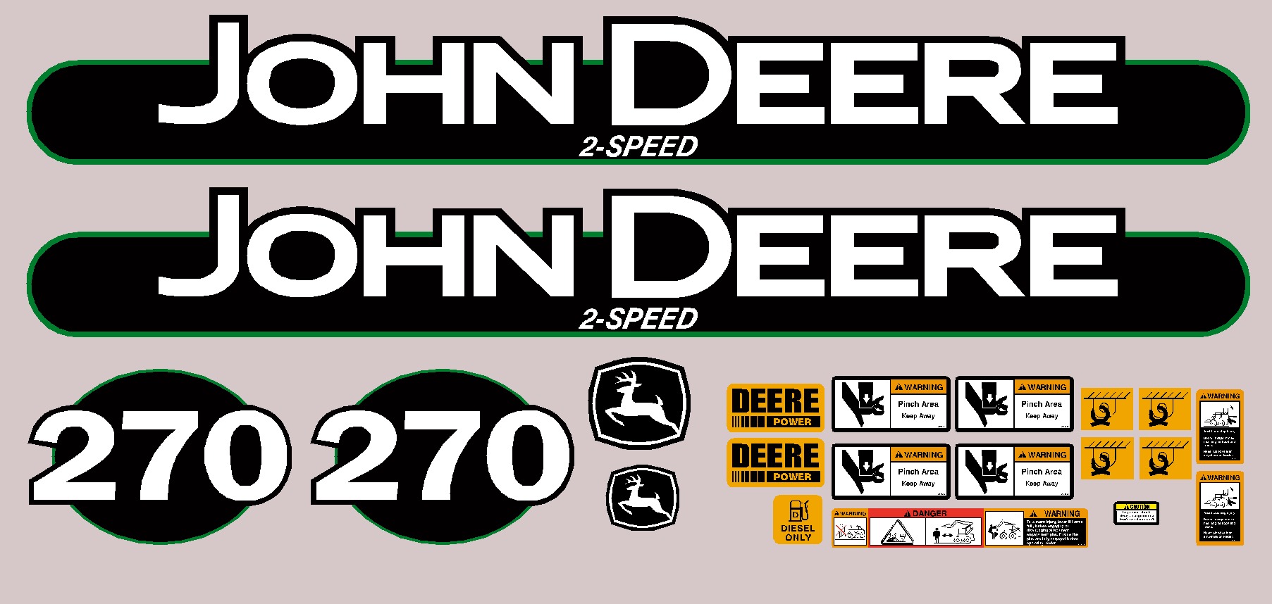 Deere Skid Steer Loaders 270 Decal Packages