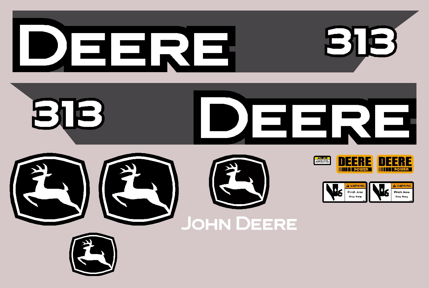 Deere Skid Steer Loaders 313 Decal Packages