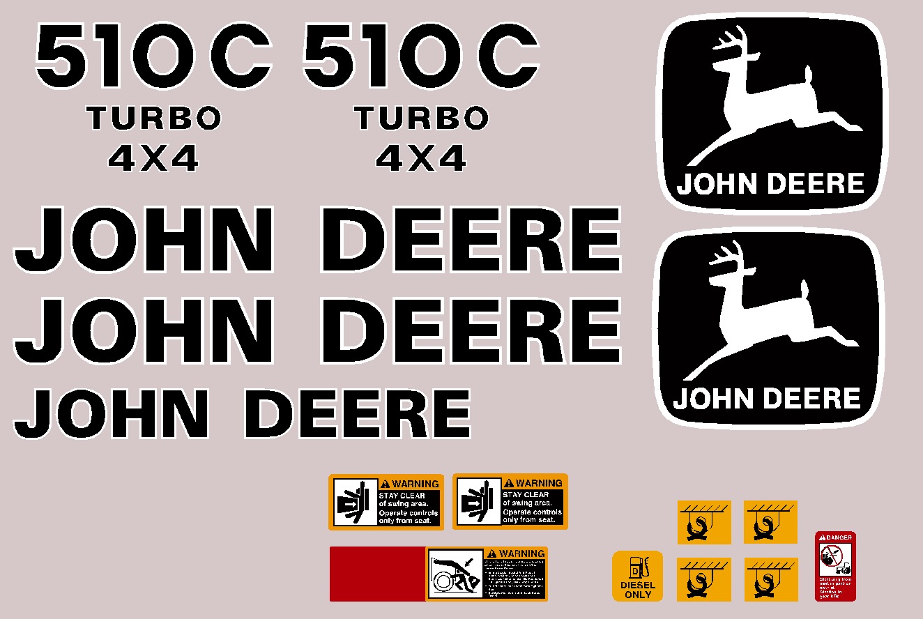 Deere Backhoe Loaders 510C Decal Packages
