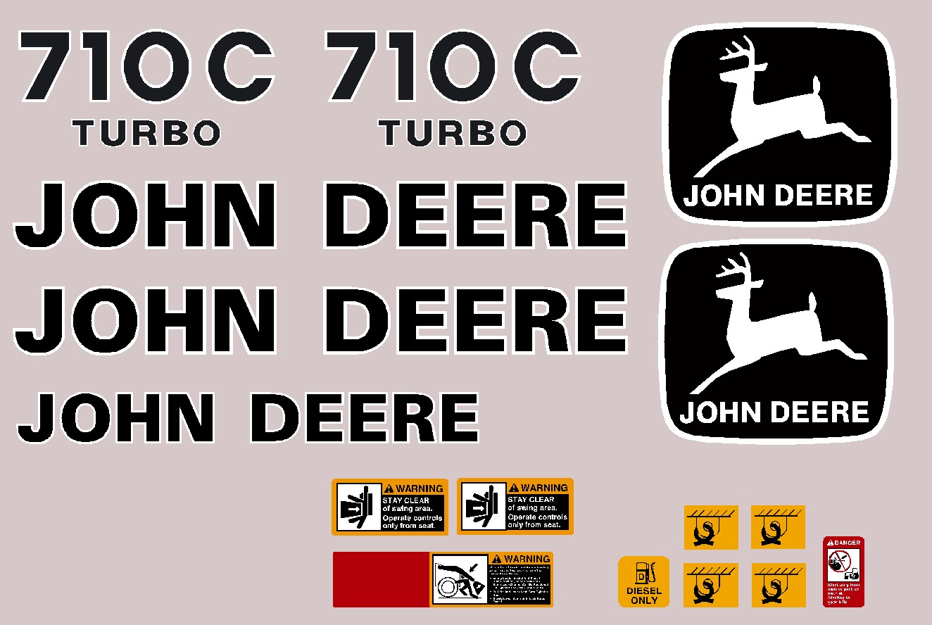 Deere Backhoe Loaders 710C Decal Packages