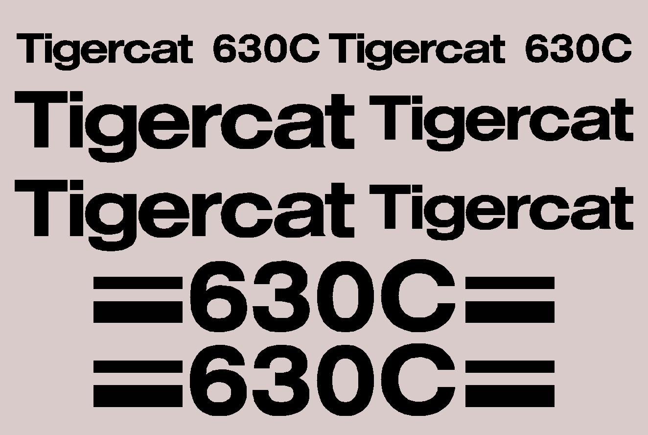 Tigercat Forestry 630C Decal Packages