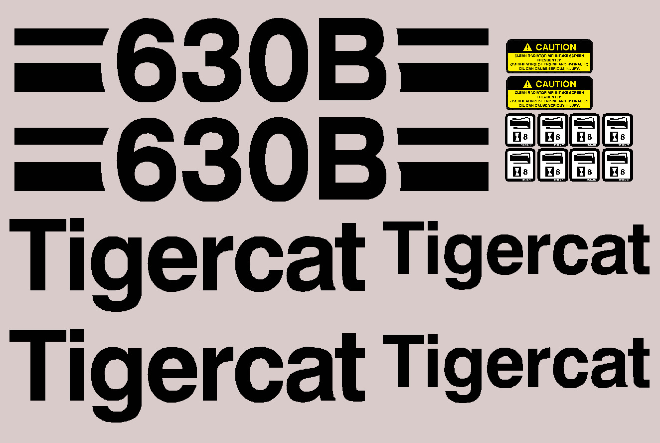 Tigercat Forestry 630B Decal Packages