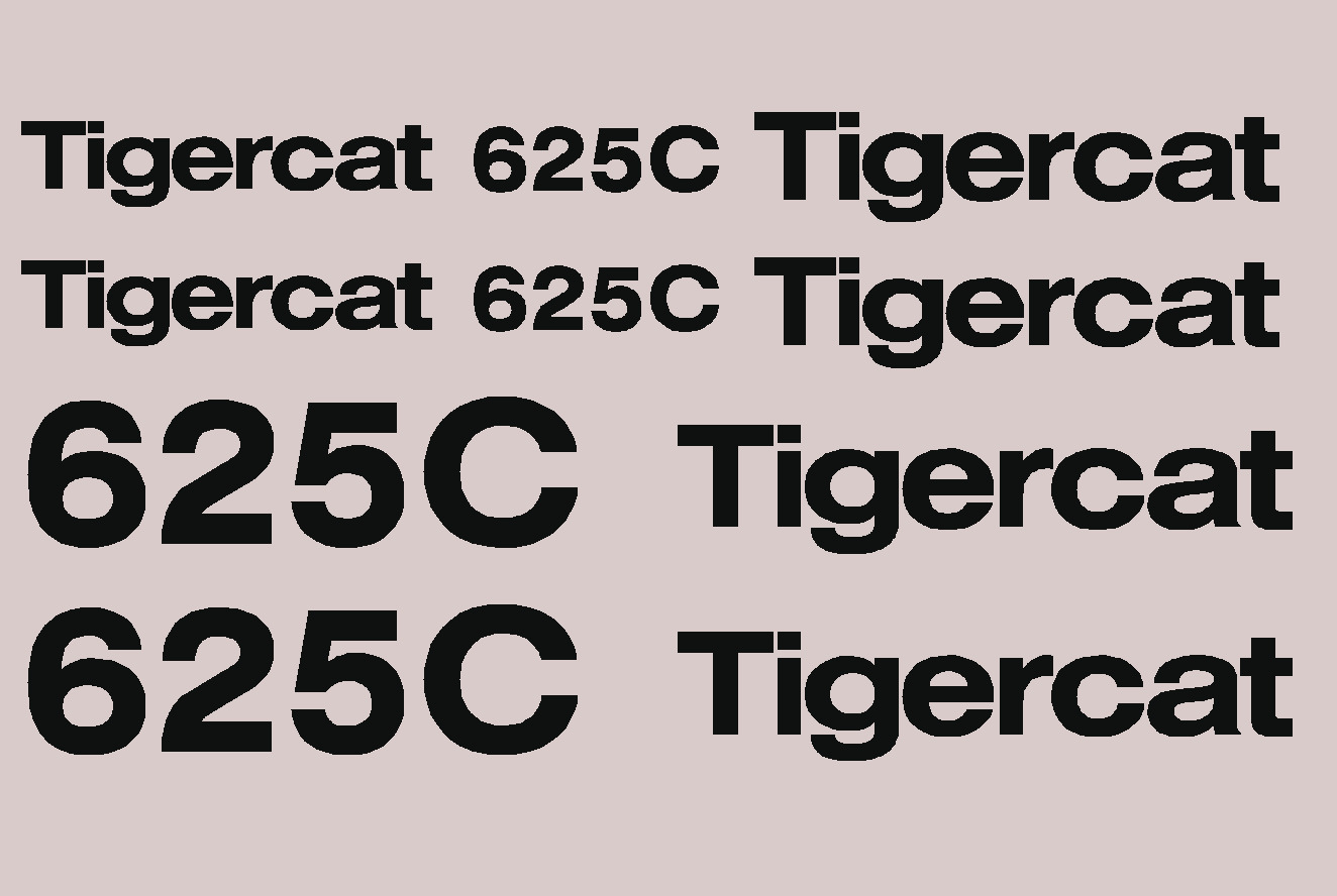 Tigercat Forestry 625C Decal Packages