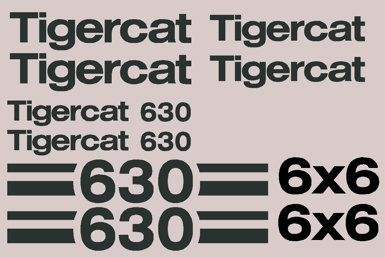 Tigercat Forestry 630 Decal Packages