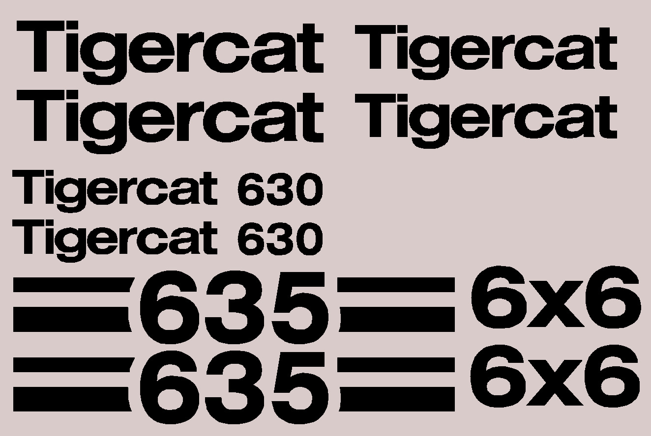 Tigercat Forestry 635 Decal Packages